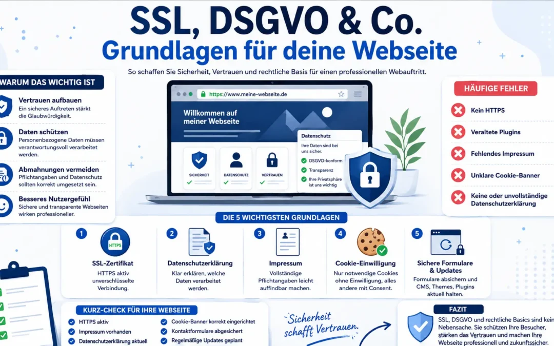 SSL, DSGVO & Co. – Grundlagen für deine Webseite