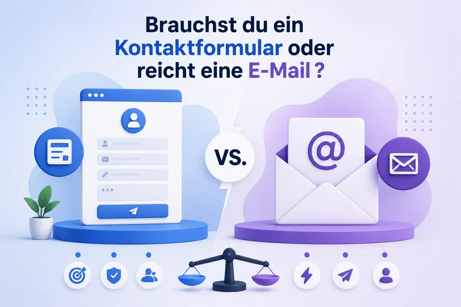 Webdesign Blog für mehr digitale Sichtbarkeit 70 Brauchst du ein Kontaktformular oder reicht eine E-Mail ?