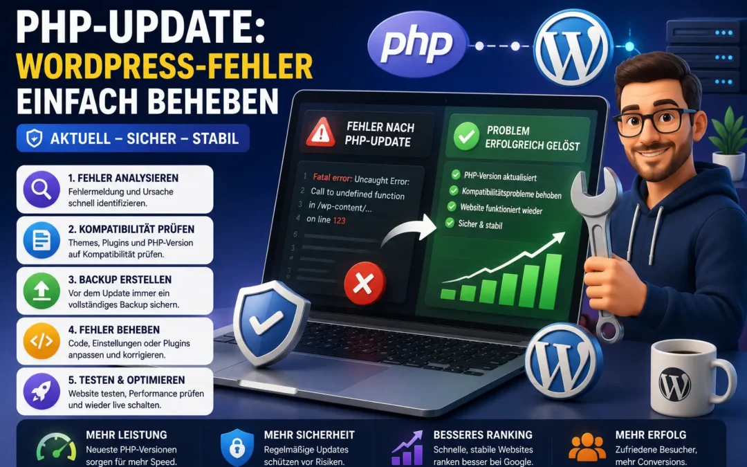 PHP-Update: WordPress-Fehler einfach beheben