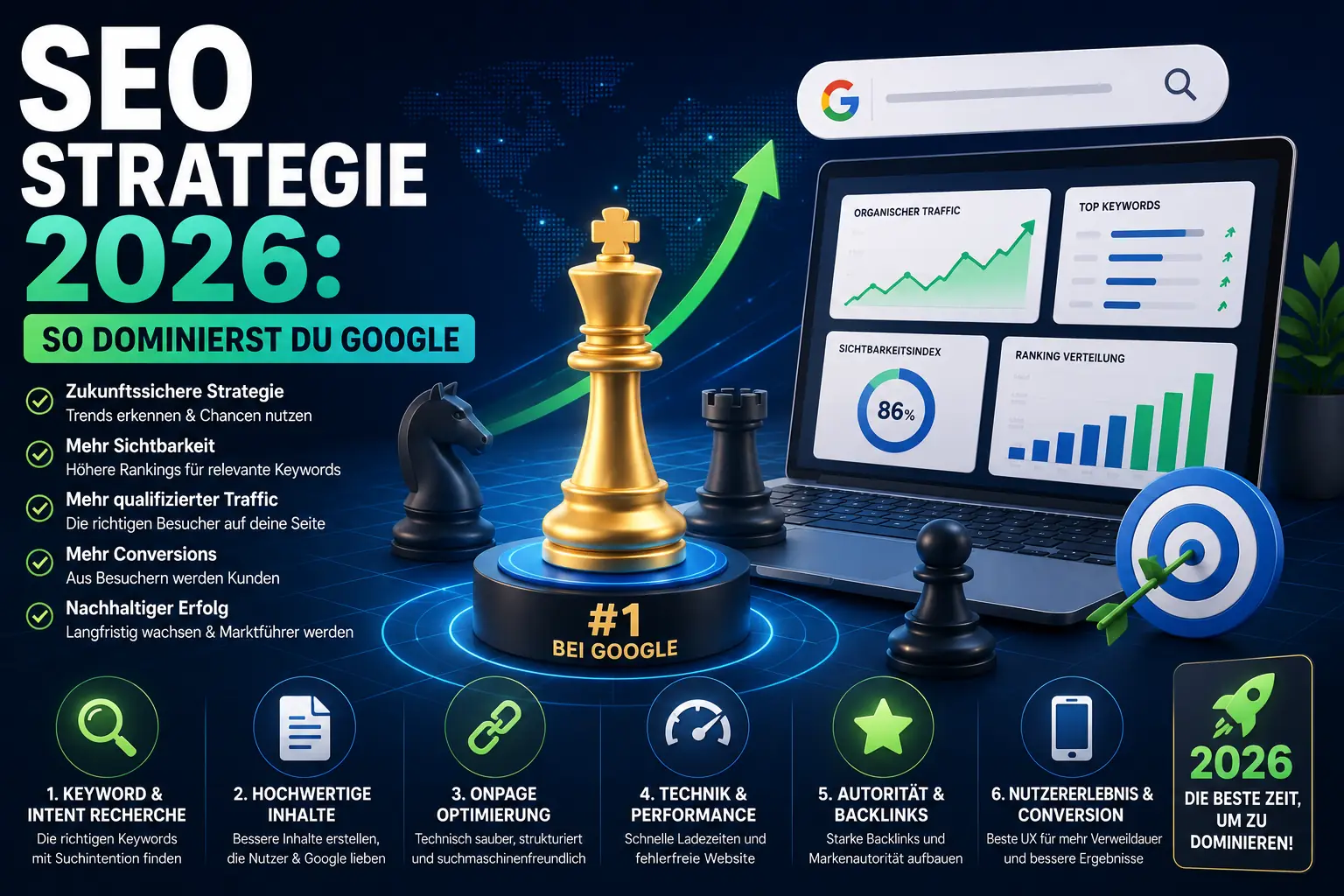 Webdesign Blog für mehr digitale Sichtbarkeit 51 SEO Strategie 2026: So dominierst du Google