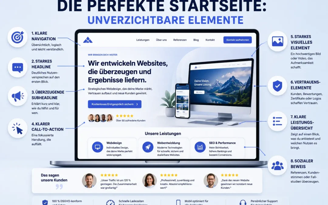 Die perfekte Startseite: Unverzichtbare Elemente