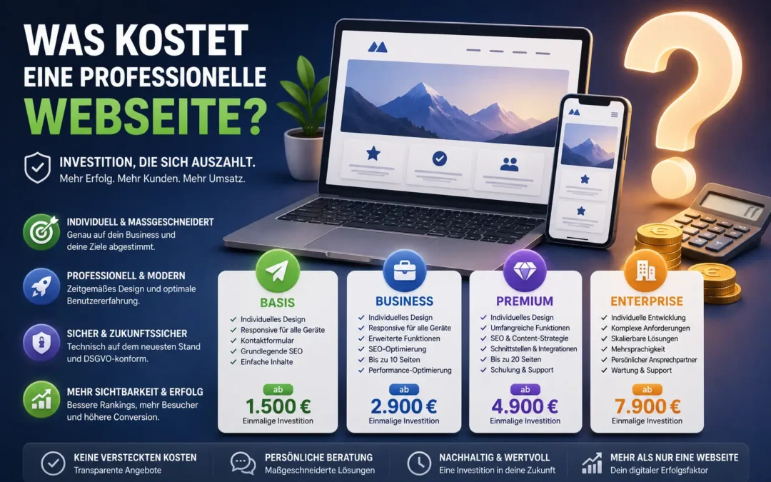 Webseite Kosten: Was kostet eine professionelle Webseite?