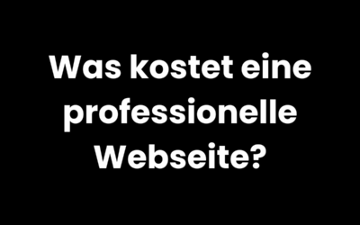 Was kostet eine professionelle Webseite?