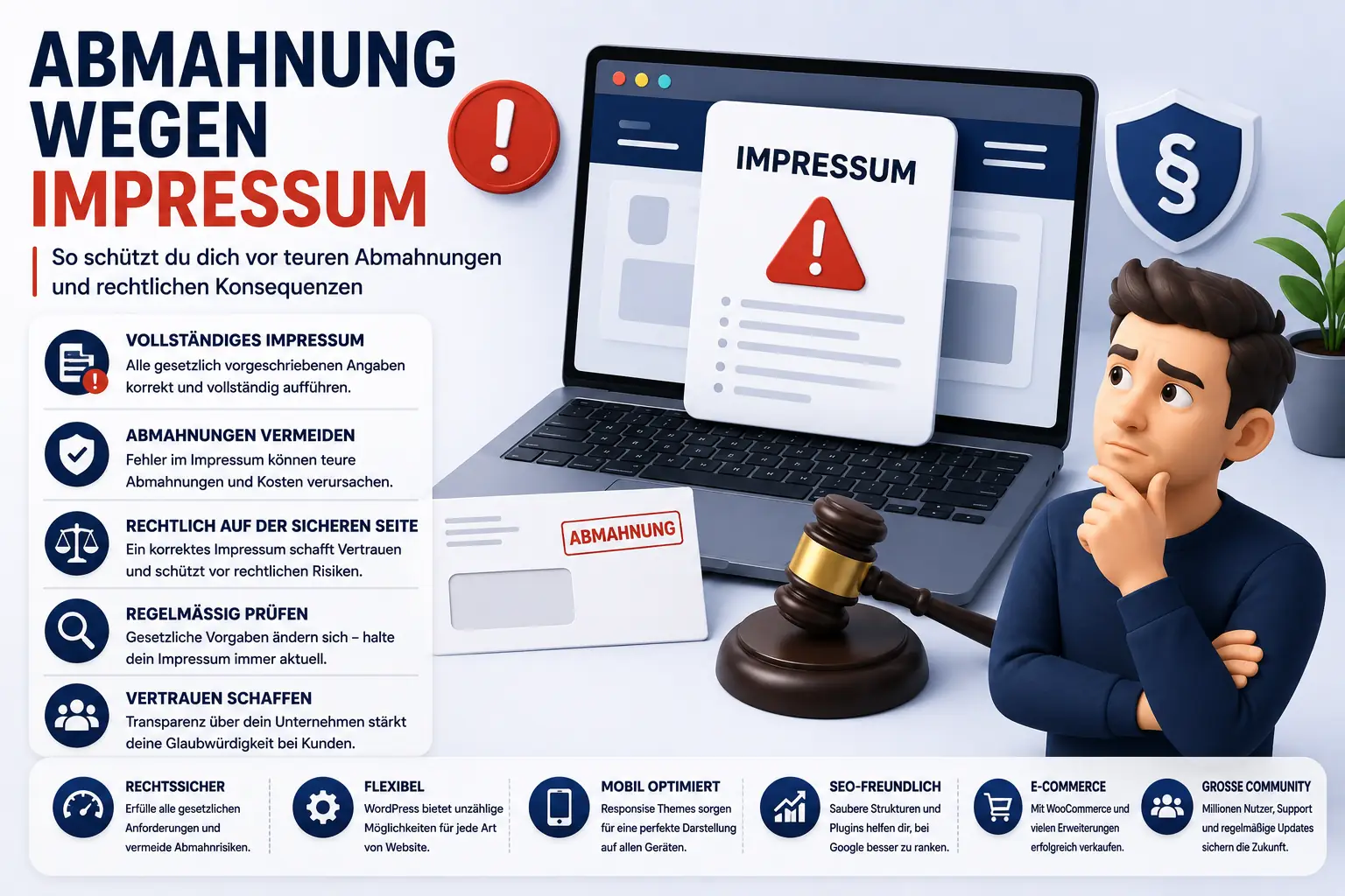 Webdesign Blog für mehr digitale Sichtbarkeit 47 Abmahnung Impressum: Was du jetzt ändern musst