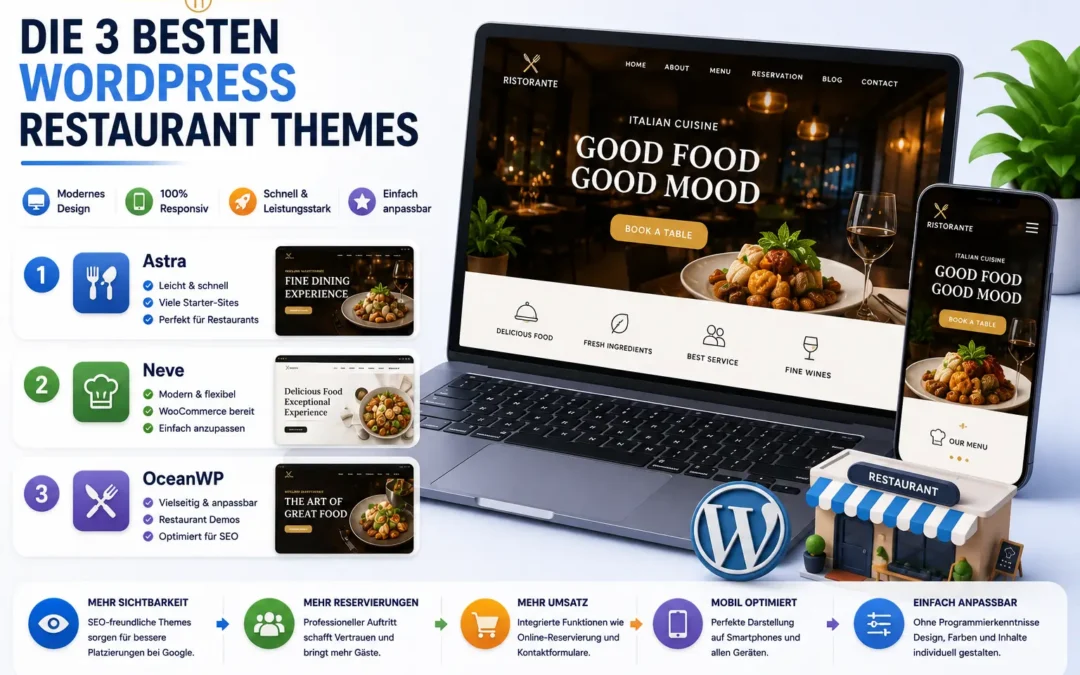 Die 3 besten WordPress Restaurant Themes 2025