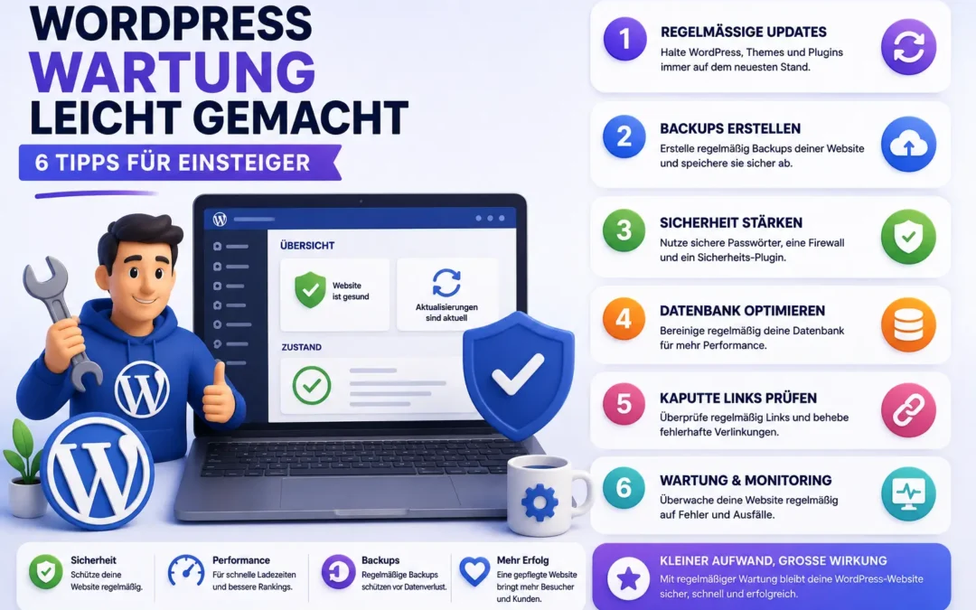 WordPress Wartung leicht gemacht – 6 Tipps für Einsteiger