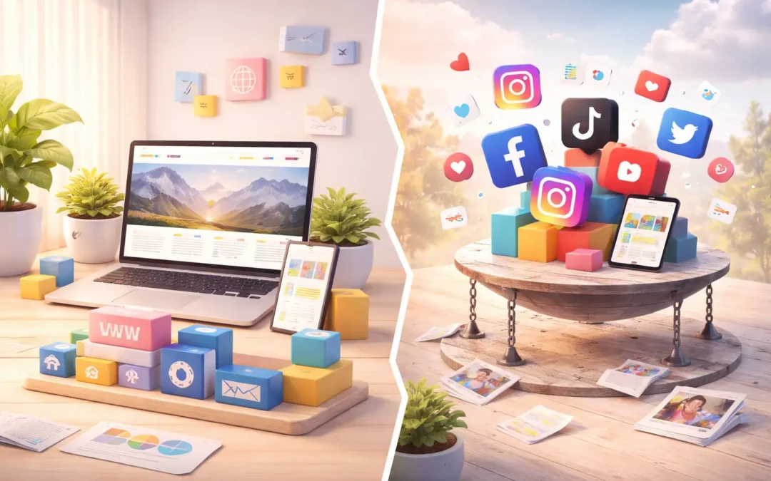 Lohnt sich die Investition in eine professionelle Website oder reicht ein Social Media Profil?