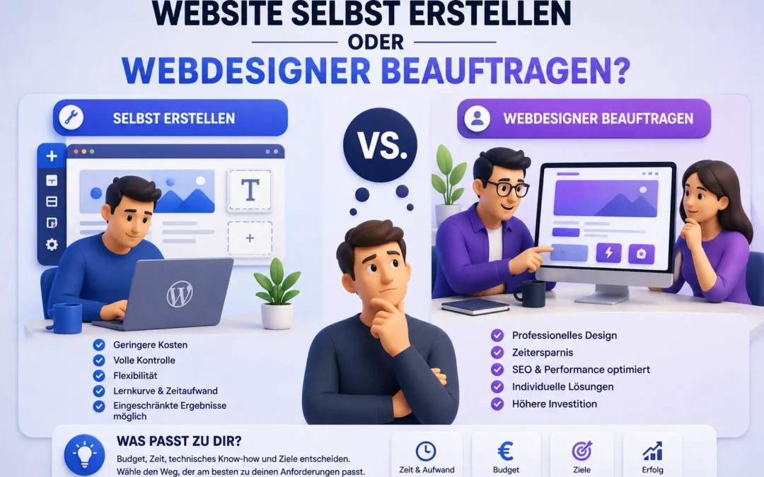Website selbst erstellen oder Webdesigner beauftragen?