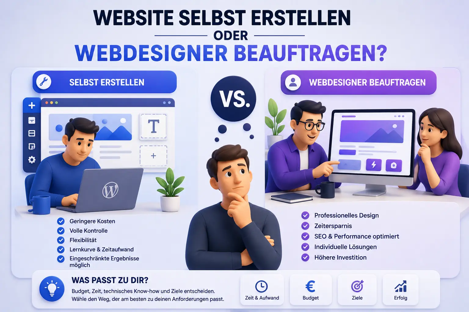 Webdesign Blog für mehr digitale Sichtbarkeit 34 Website selbst erstellen oder Webdesigner beauftragen?