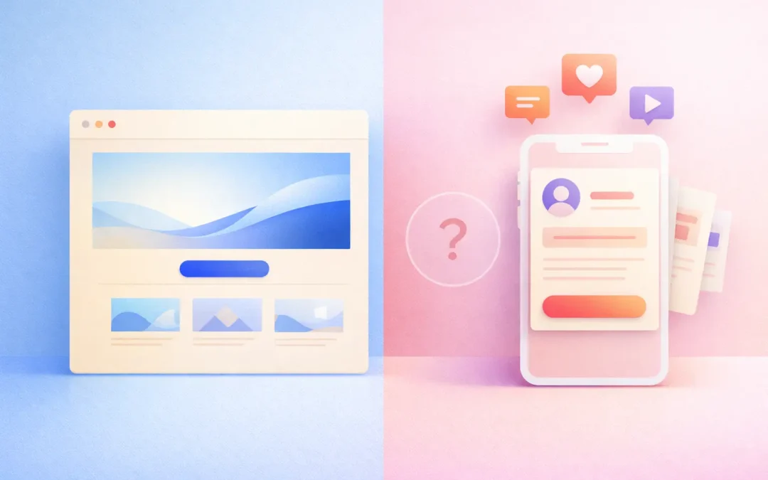 Eigene Website oder nur Social Media – was für dich wirklich sinnvoll ist