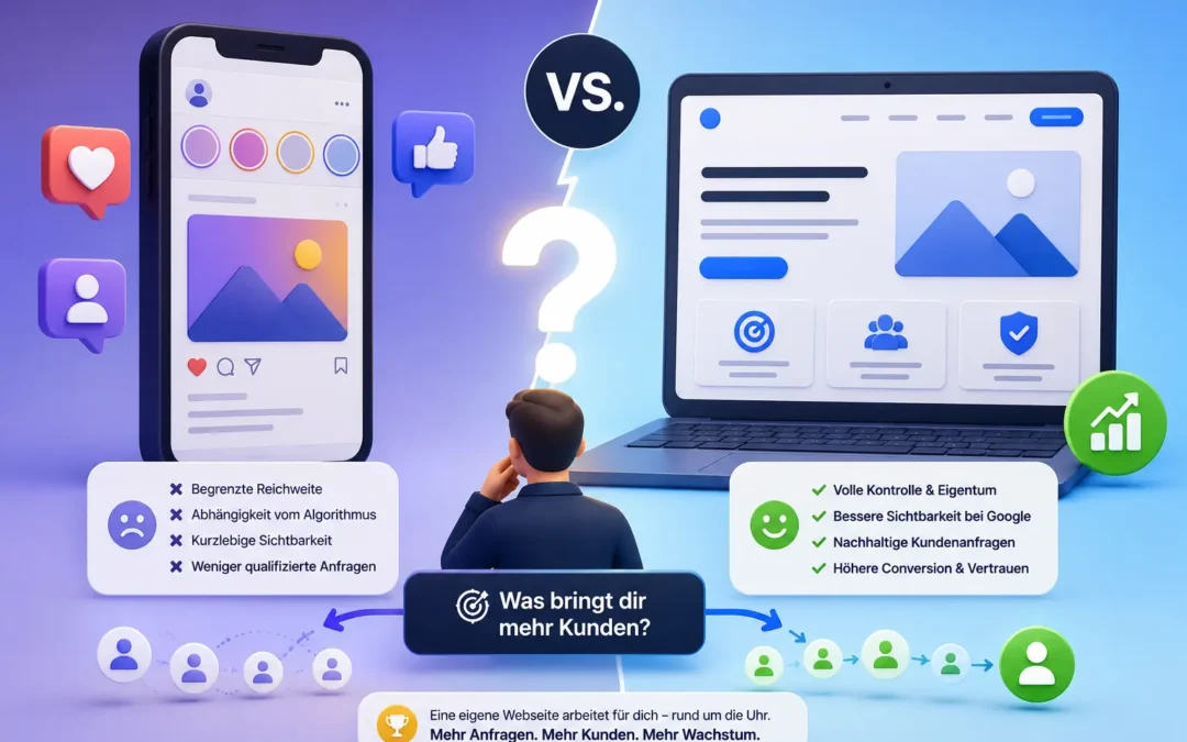 Eigene Webseite: Social Media oder Website – was bringt dir mehr Kunden?
