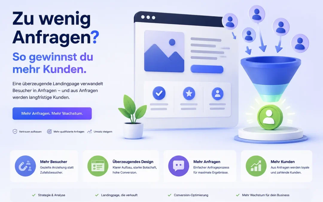 Landingpage erstellen: Zu wenig Anfragen? So gewinnst du mehr Kunden