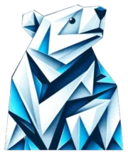 Webbearsolutions Logo: geometrischer Eisbär Webbearsolutions Logo: geometrischer Eisbär – Webdesign aus Konstanz am Bodensee