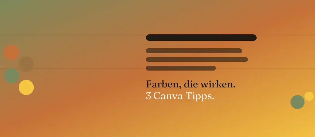 Die beste Farbkombinationen für deine Webseite  | 3 Canva Tipps