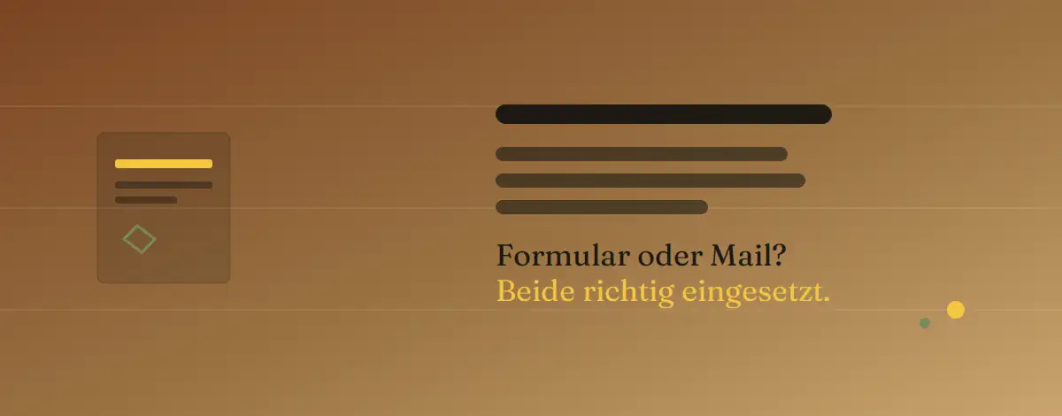 Webdesign Blog für mehr digitale Sichtbarkeit 50 Brauchst du ein Kontaktformular oder reicht eine E-Mail ?